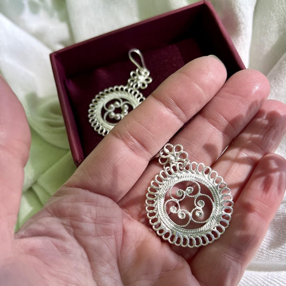 Серьги "Каскад" (серебро)