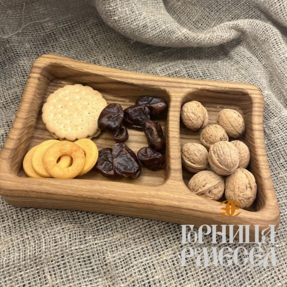 Деревянная менажница «Семечница», прямоугольная 