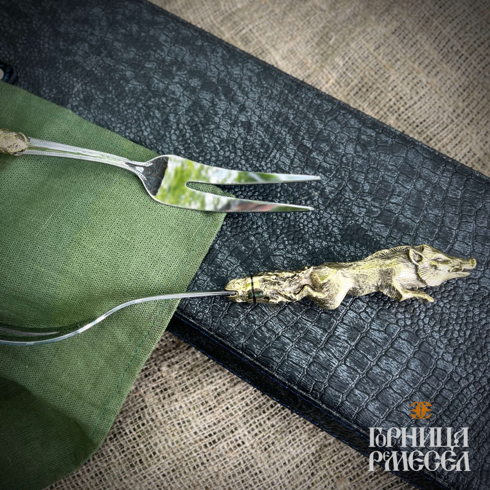 Вилка для мяса литая ручка фото-4