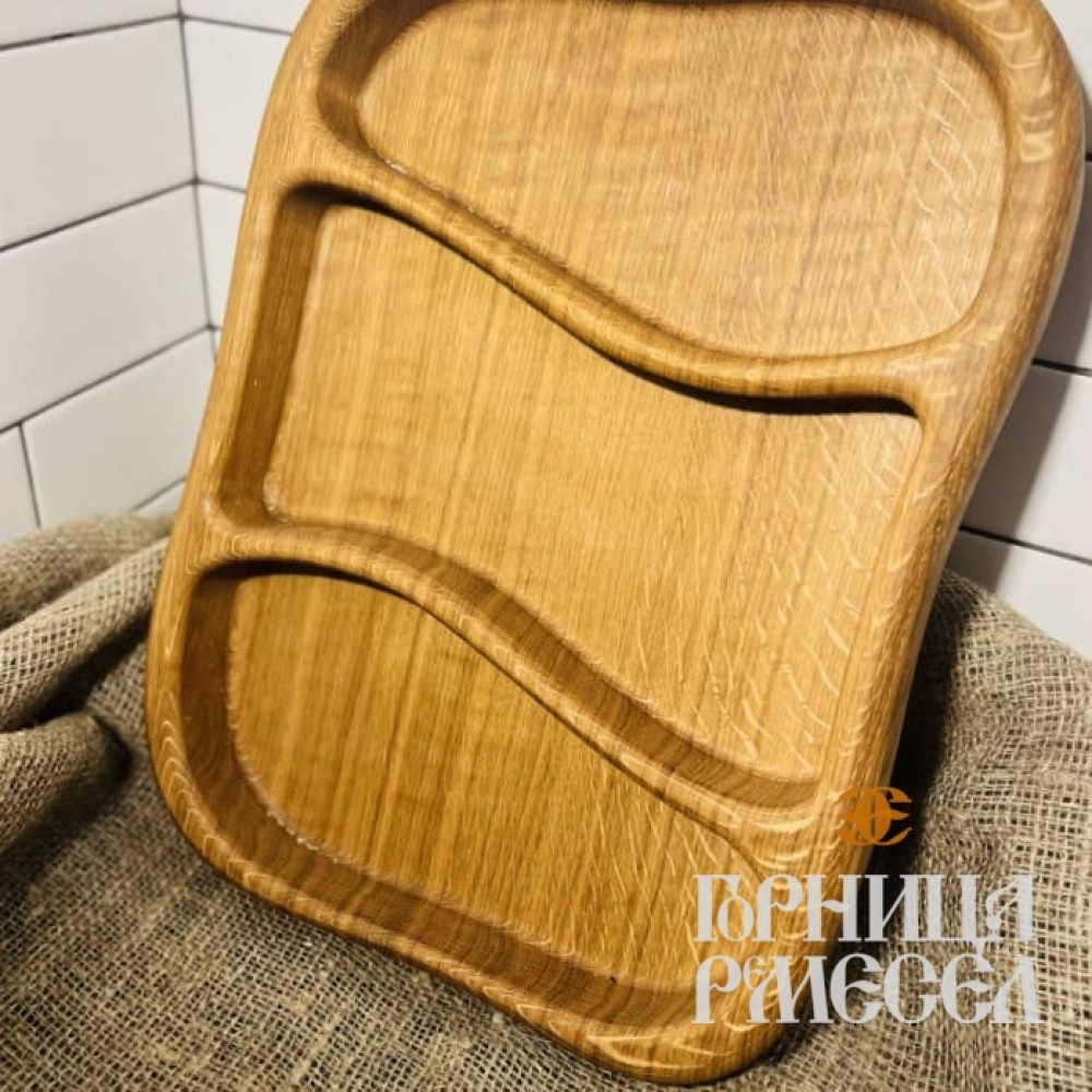Деревянная менажница прямоугольная (глубокая, 37-21 см.) фото-2
