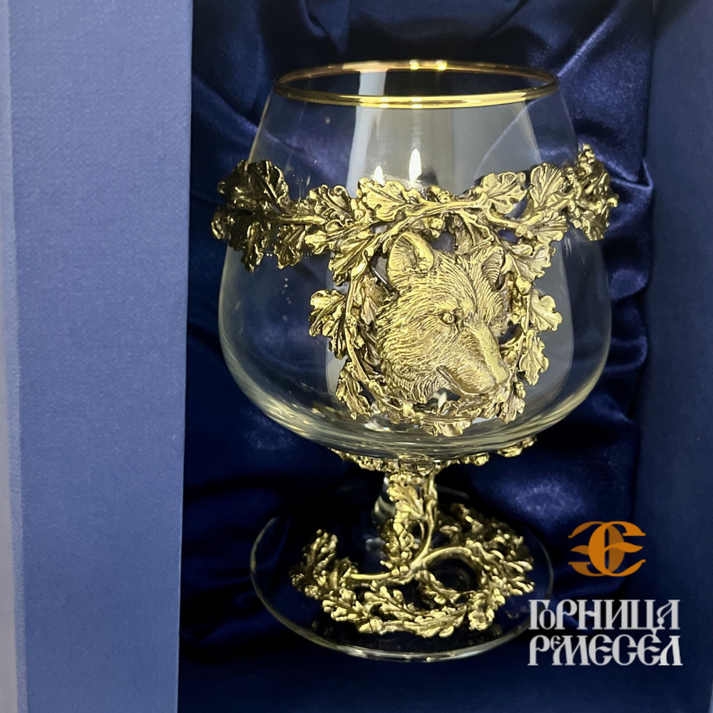 Бокал для коньяка "Дубрава волк" фото-5