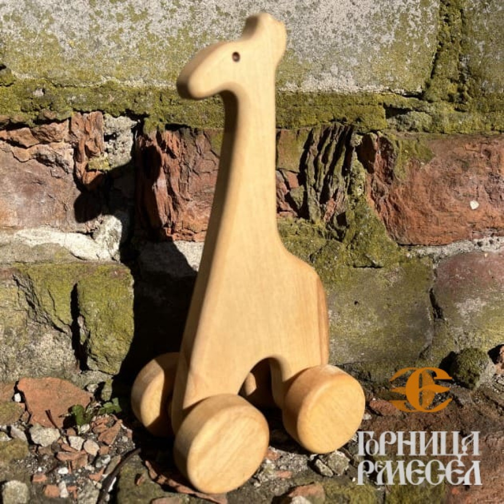 Каталка деревянная "Жираф" - фото1 Каталка деревянная "Жираф" - фото1
