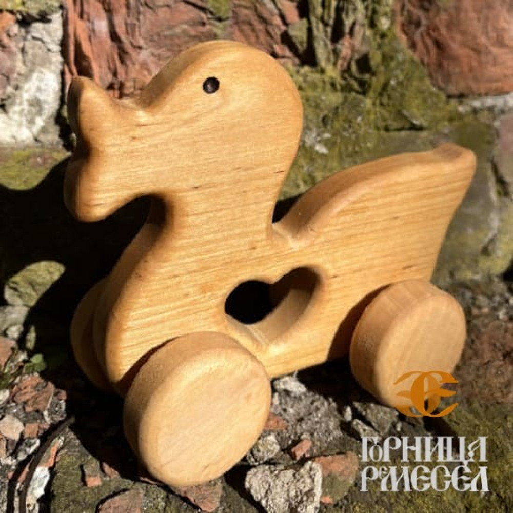 Каталка деревянная "Уточка" - фото2 Каталка деревянная "Уточка" - фото2