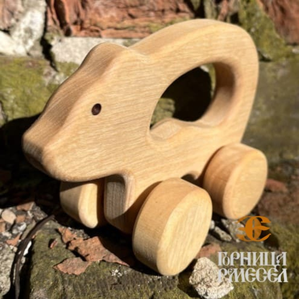 Каталка деревянная "Мишка" - фото2 Каталка деревянная "Мишка" - фото2