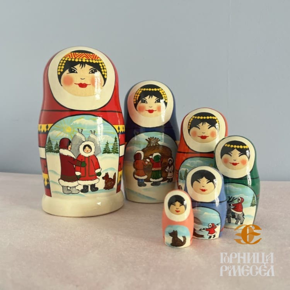 Матрешка "Северяночка" 6 кукольная - фото1 Матрешка "Северяночка" 6 кукольная - фото1