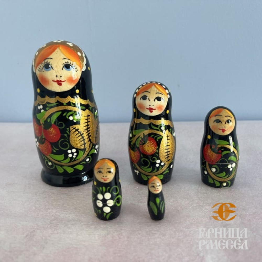 Матрешка "Россияночка" 5 кукольная, нетр. фото-3