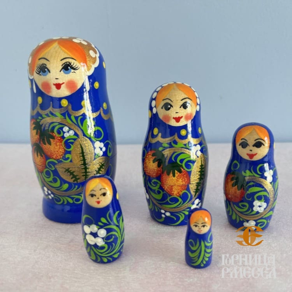 Матрешка "Россияночка" 5 кукольная, нетр. фото-6