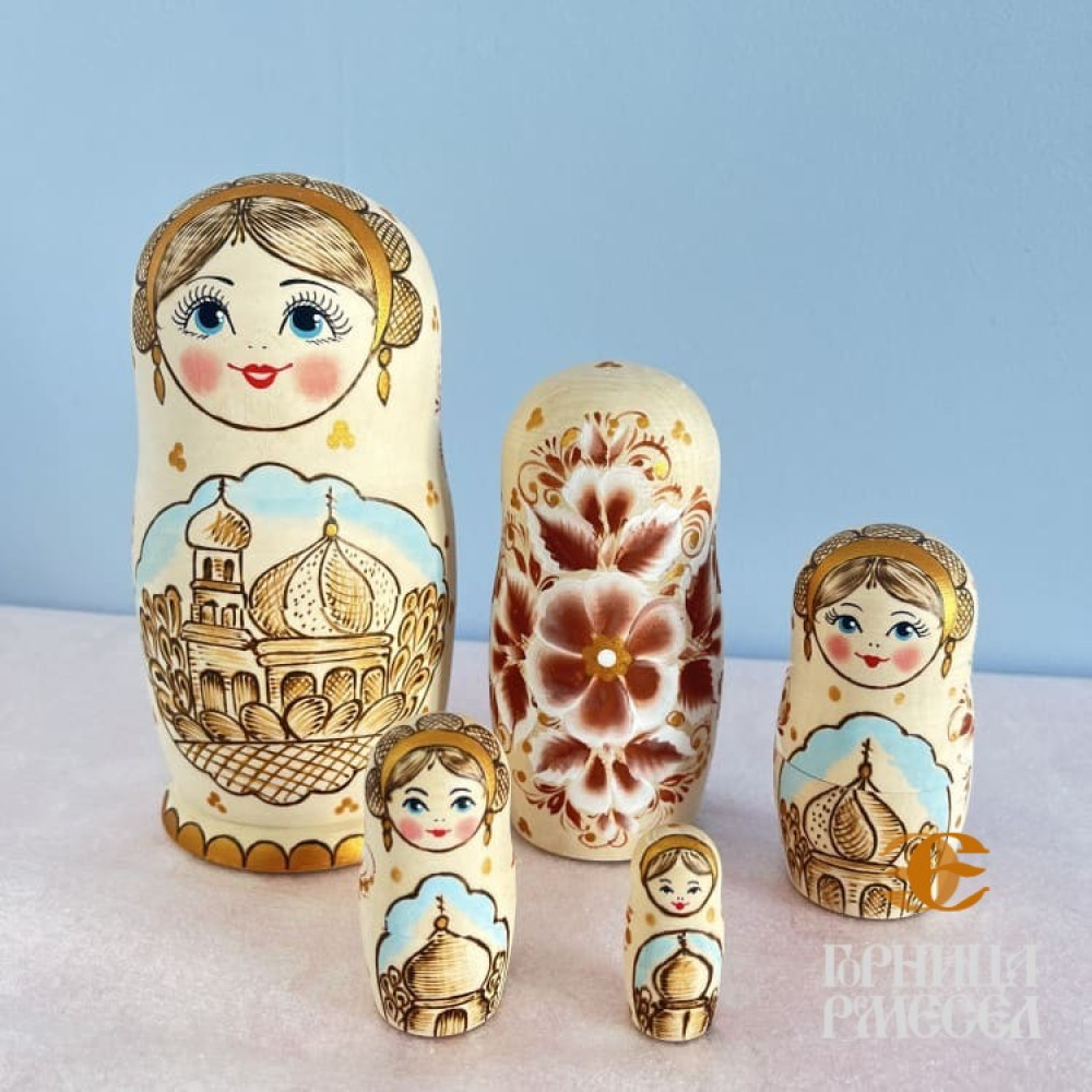 Матрешка "Россияночка" 5 кукольная, б/р. фото-2