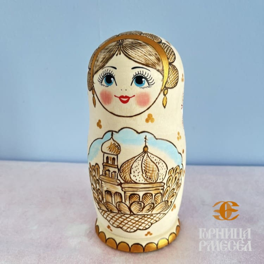 Матрешка "Россияночка" 5 кукольная, б/р. - фото2 Матрешка "Россияночка" 5 кукольная, б/р. - фото2