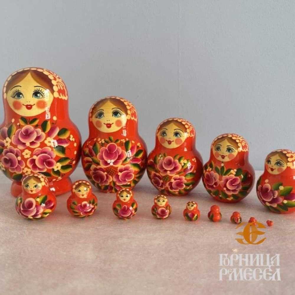 Матрешка "Катюша"  15 кукольная  фото-3