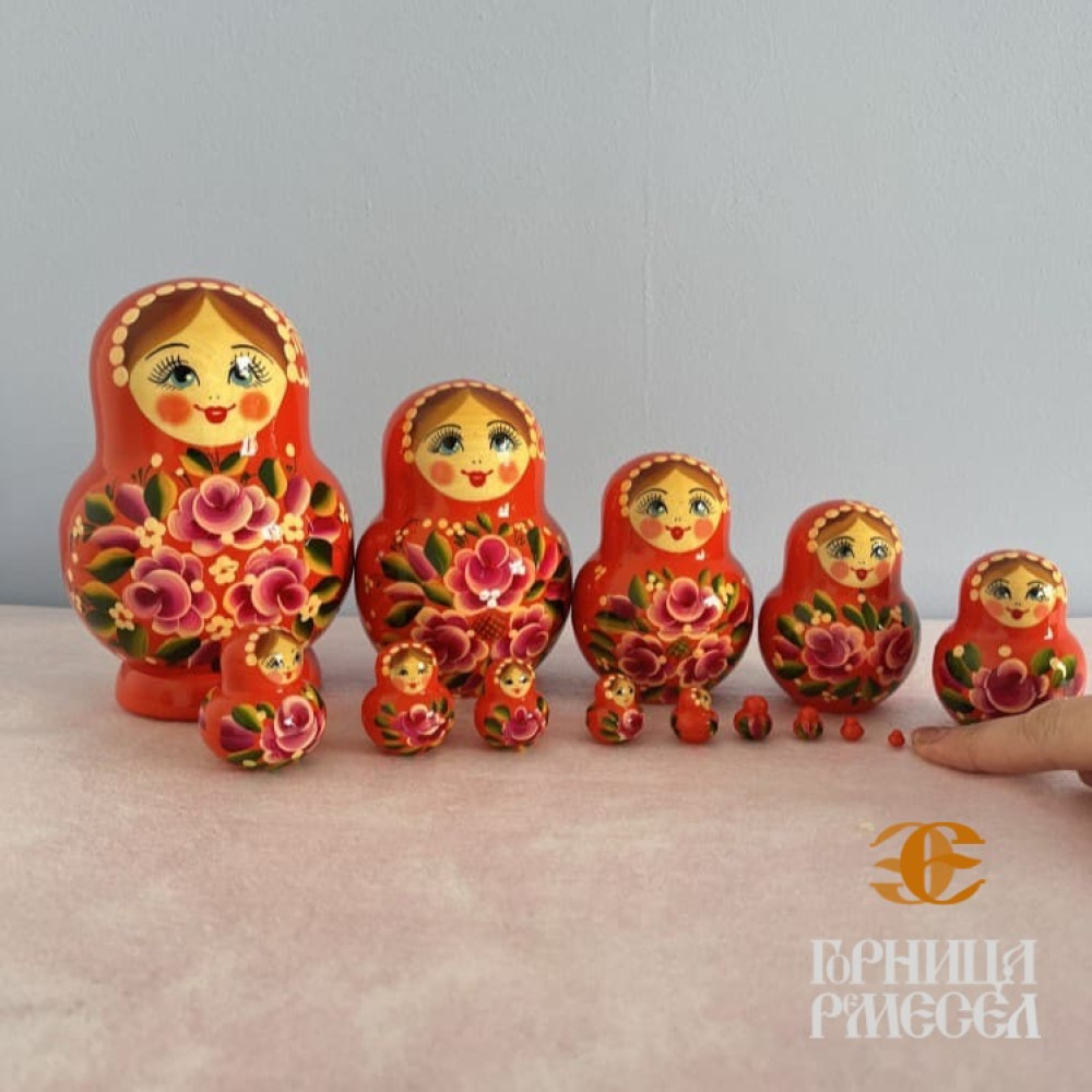 Матрешка "Катюша" 15 кукольная - фото1 Матрешка "Катюша" 15 кукольная - фото1