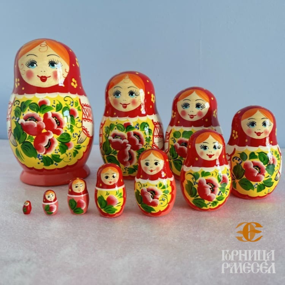 Матрешка "Анюта" 10 кукольная - фото1 Матрешка "Анюта" 10 кукольная - фото1