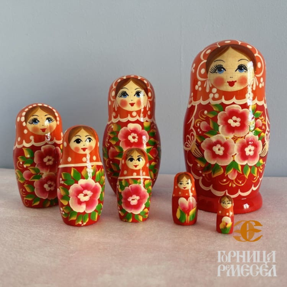 Матрешка "Россияночка" 7 кукольная - фото1 Матрешка "Россияночка" 7 кукольная - фото1