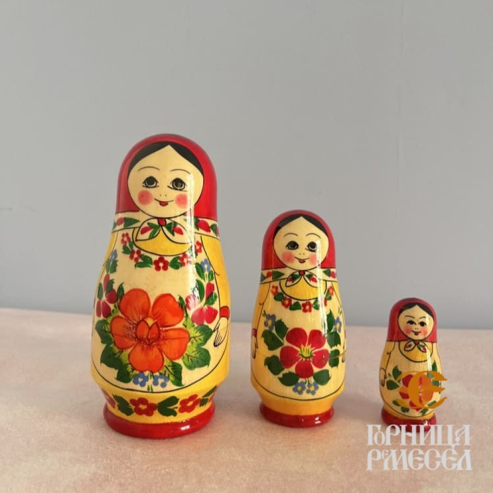 Матрешка "Любаша" 3 кукольная - фото1 Матрешка "Любаша" 3 кукольная - фото1