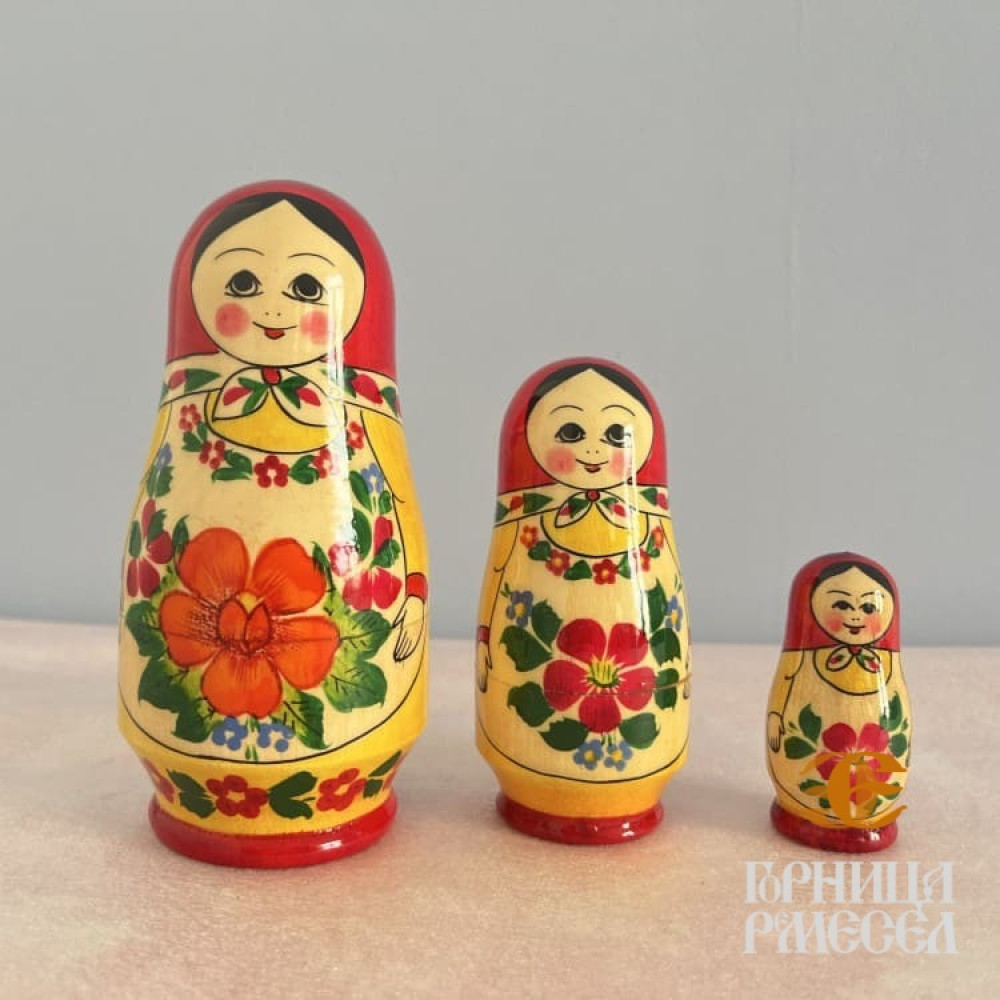 Матрешка "Любаша" 3 кукольная - фото2 Матрешка "Любаша" 3 кукольная - фото2