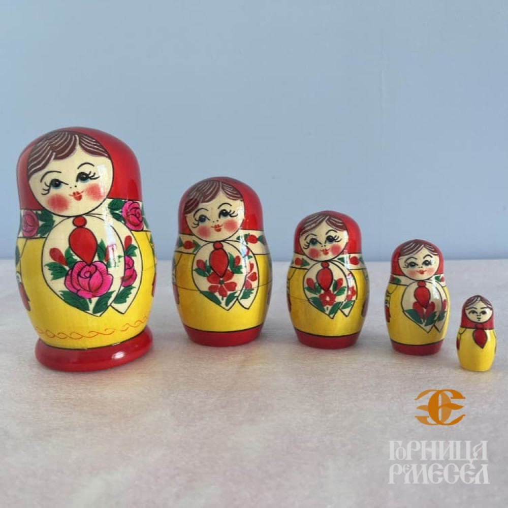 Матрешка "Анюта" 5 кукольная - фото2 Матрешка "Анюта" 5 кукольная - фото2