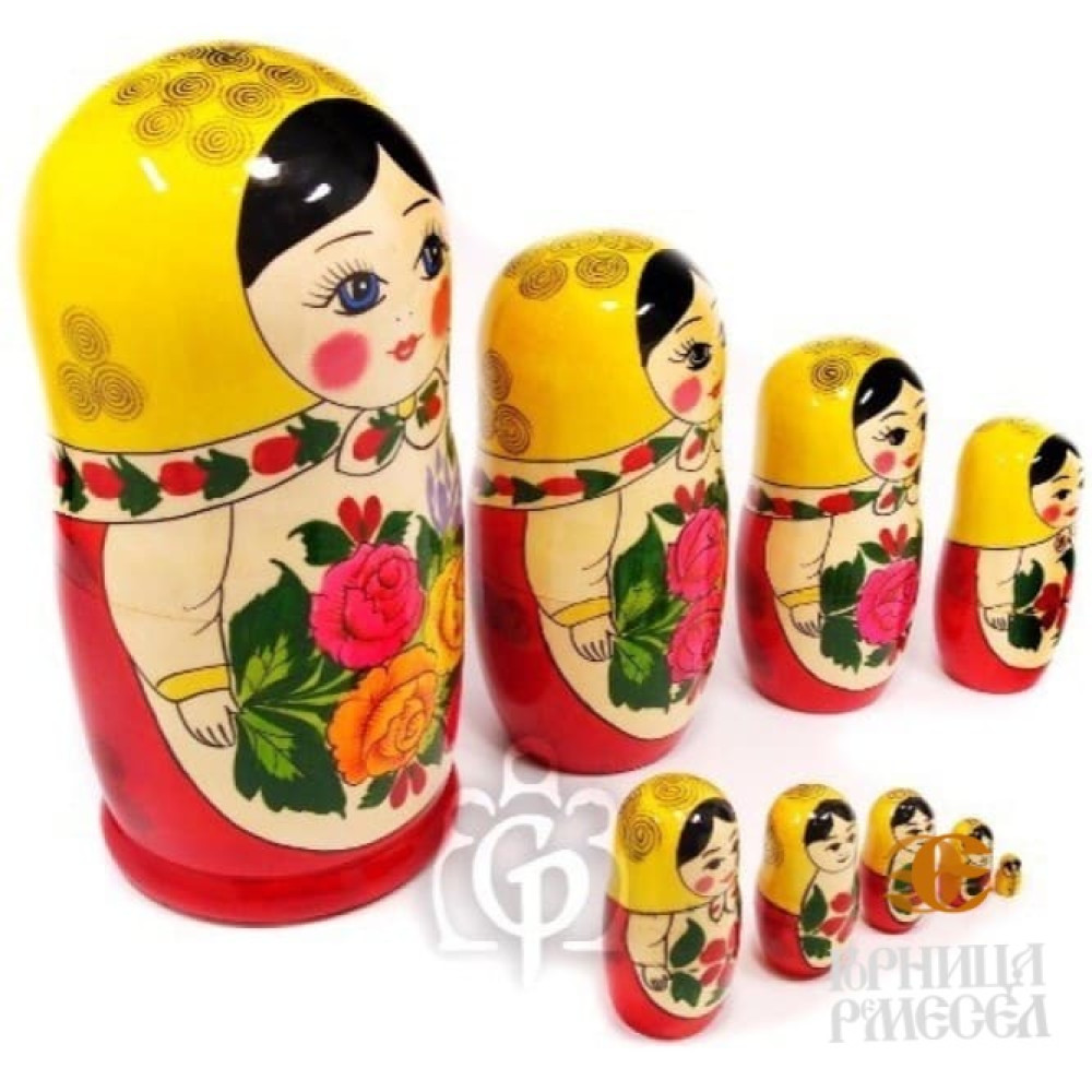 Матрешка "Россияночка" 9 кукольная - фото1 Матрешка "Россияночка" 9 кукольная - фото1