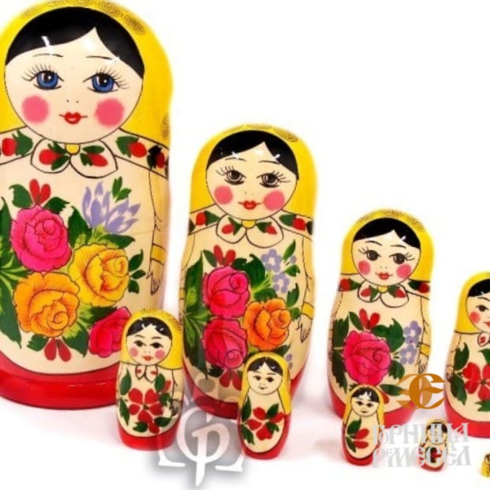 Матрешка "Россияночка" 9 кукольная - фото2 Матрешка "Россияночка" 9 кукольная - фото2
