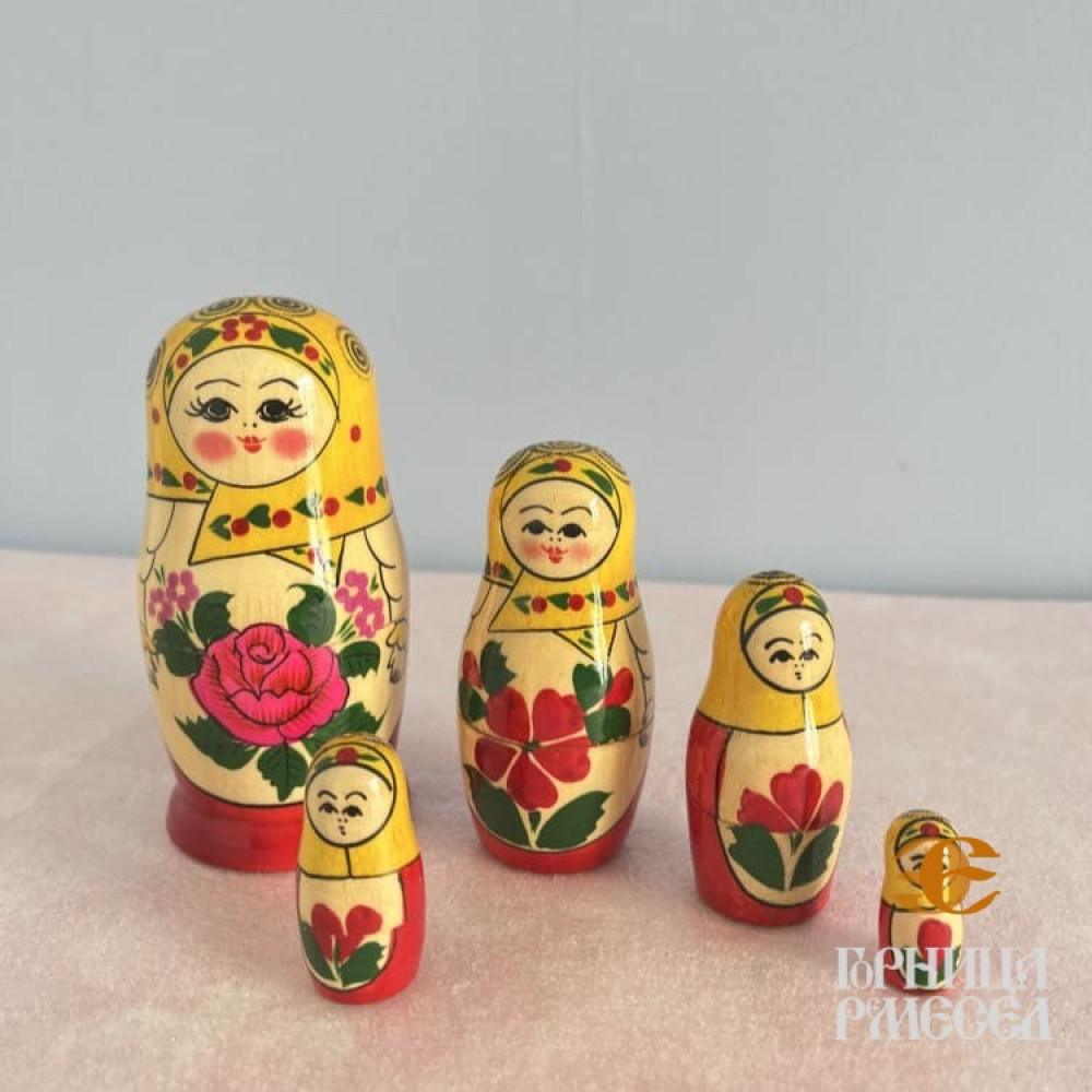 Матрешка "Настя" 5 кукольная - фото2 Матрешка "Настя" 5 кукольная - фото2