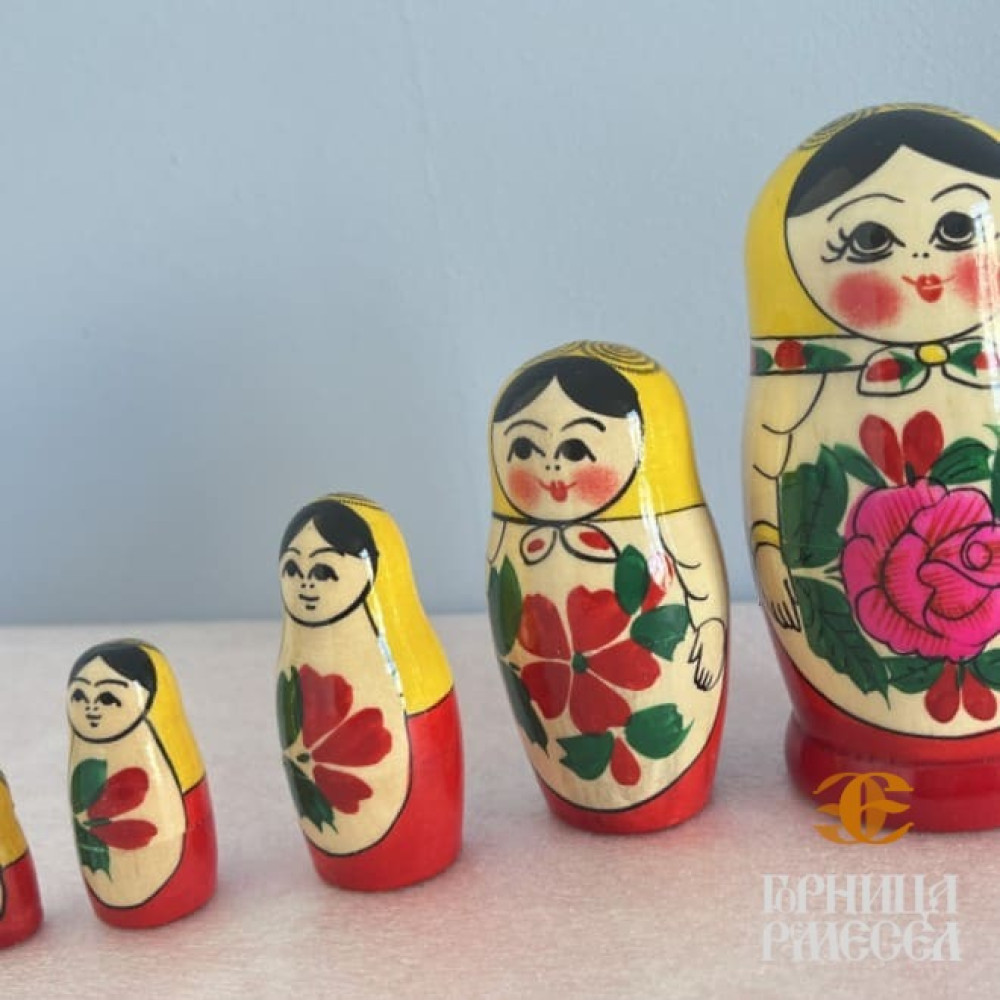 Матрешка "Россияночка" 5 кукольная, 11 см фото-3