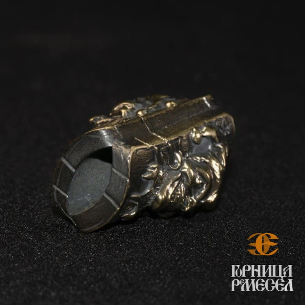 Бусина с паракордом "Карта Джокера", латунь фото-5
