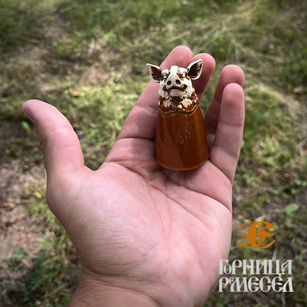 Керамическая стопка перевертыш "Звери" в ассортименте фото-7