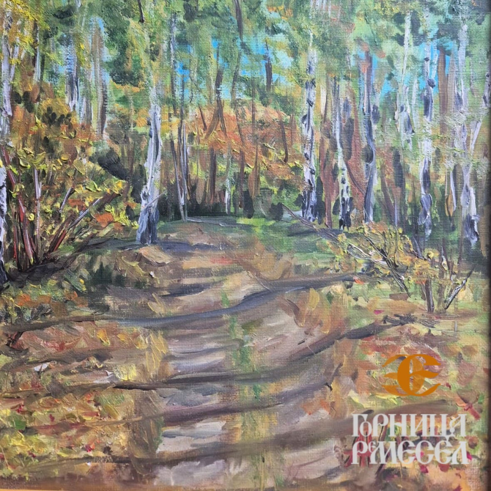 Картина «Осень в Балахне», 30*40, масло - фото2