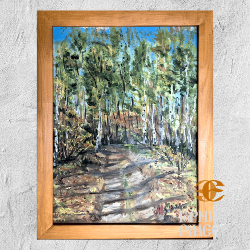 Картина «Осень в Балахне», 30*40, масло - фото1