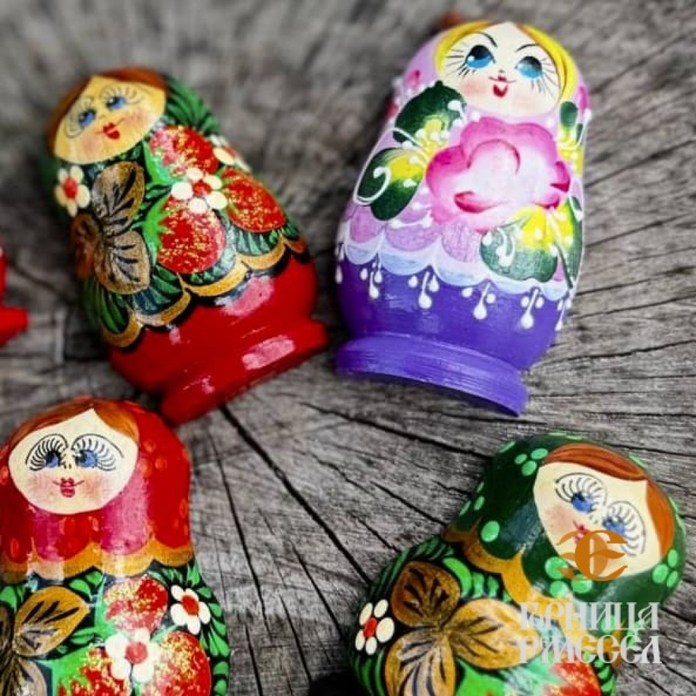 Магнит «Матрешка» в ассорт. (нат.дерево, ручная роспись) фото-4