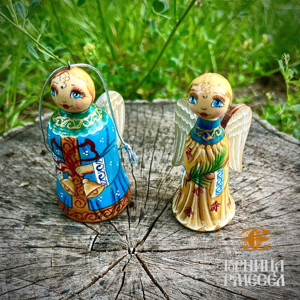 Ангел в ассорт. (нат.дерево, ручная роспись)