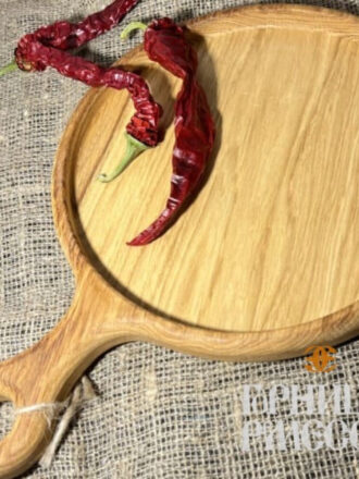 Деревянная тарелка с ручкой, д. 24