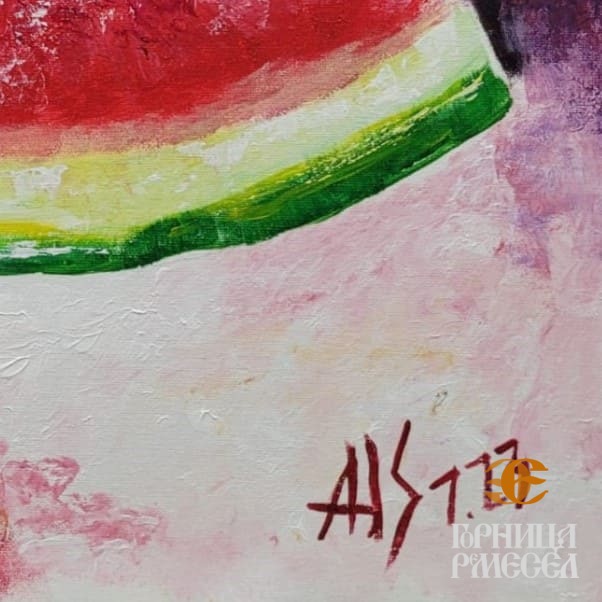 Картина "Арбуз", 50*60, масло — изображение 2