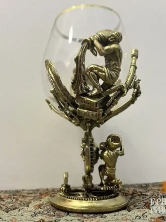 Элитный подарочный бокал «Зодиак Водолей» для мужчины: коньяк, знак зодиака, премиальное исполнение