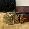 Ремень «Джокер» из премиальной кожи индийского буйвола с латунной пряжкой, ручная работа, подарочная упаковка, толщина 4,5-5 мм, ширина 40 мм