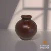 Керамическая ваза «Шёлк» — матовая глазурь в тёплых коричневых тонах, ручная глазуровка, высота 10 см.