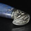 Нож «Пчак‑2» — традиции Средней Азии: клинок VG10, стабилизированная карельская берёза (синий), нейзильбер, кожаные ножны