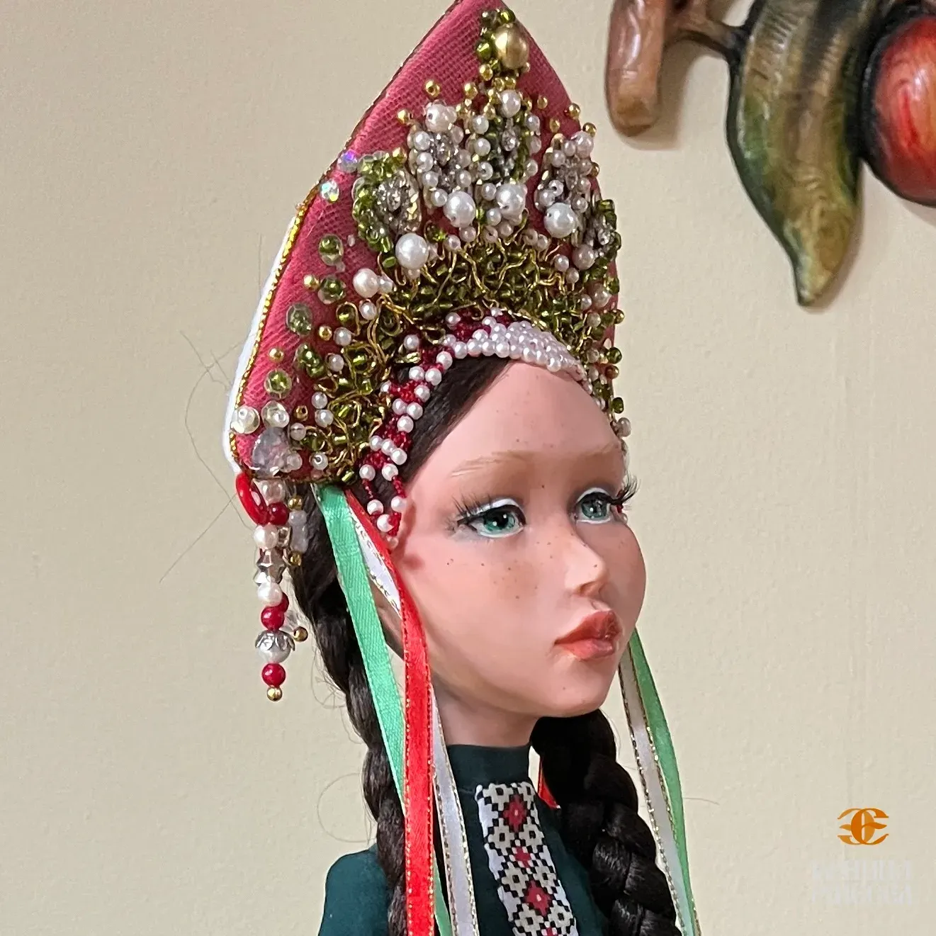 Авторская интерьерная кукла «Пелагея‑красавица» (75 см) — изображение 6