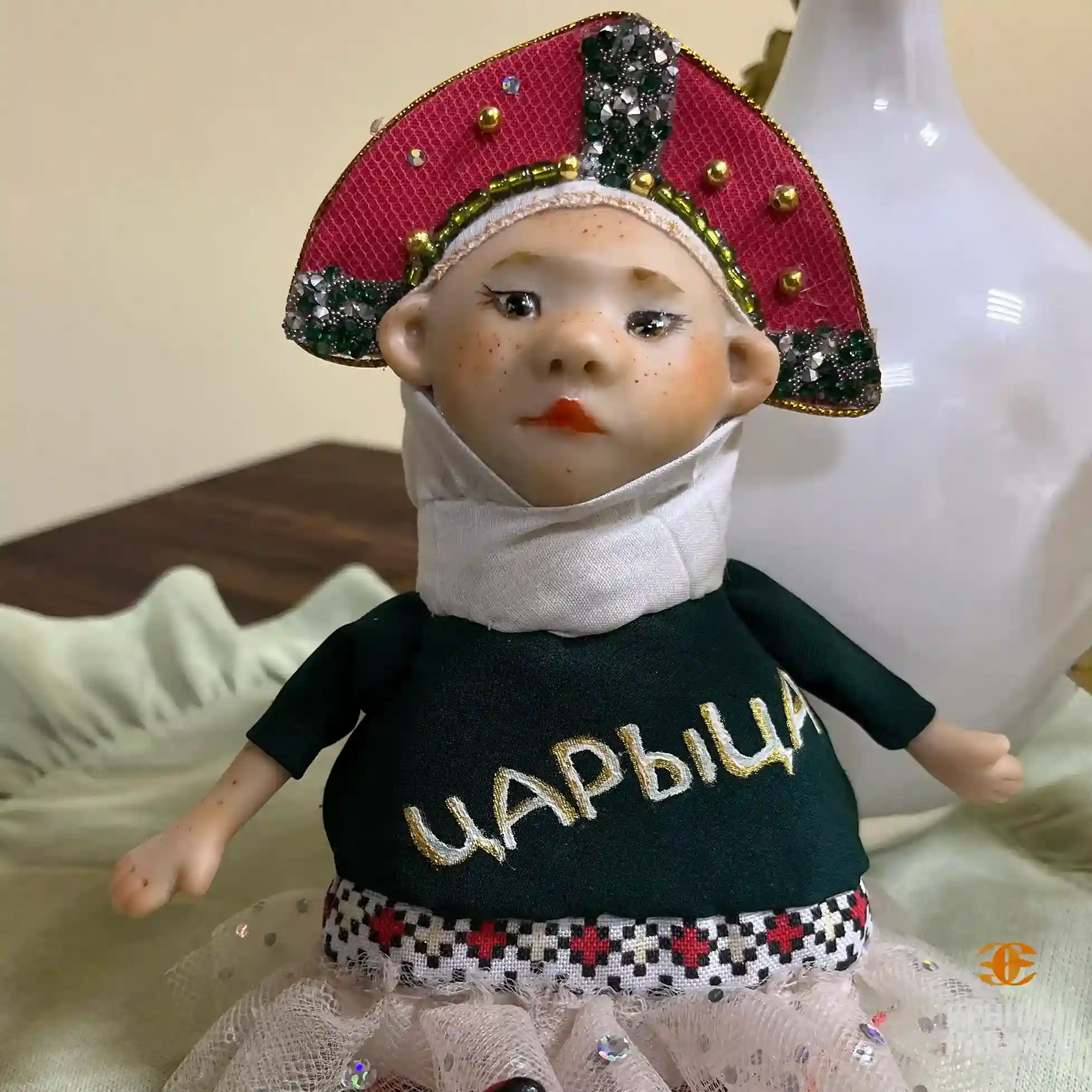 Авторская интерьерная кукла «Царевна» (24 см) — изображение 9